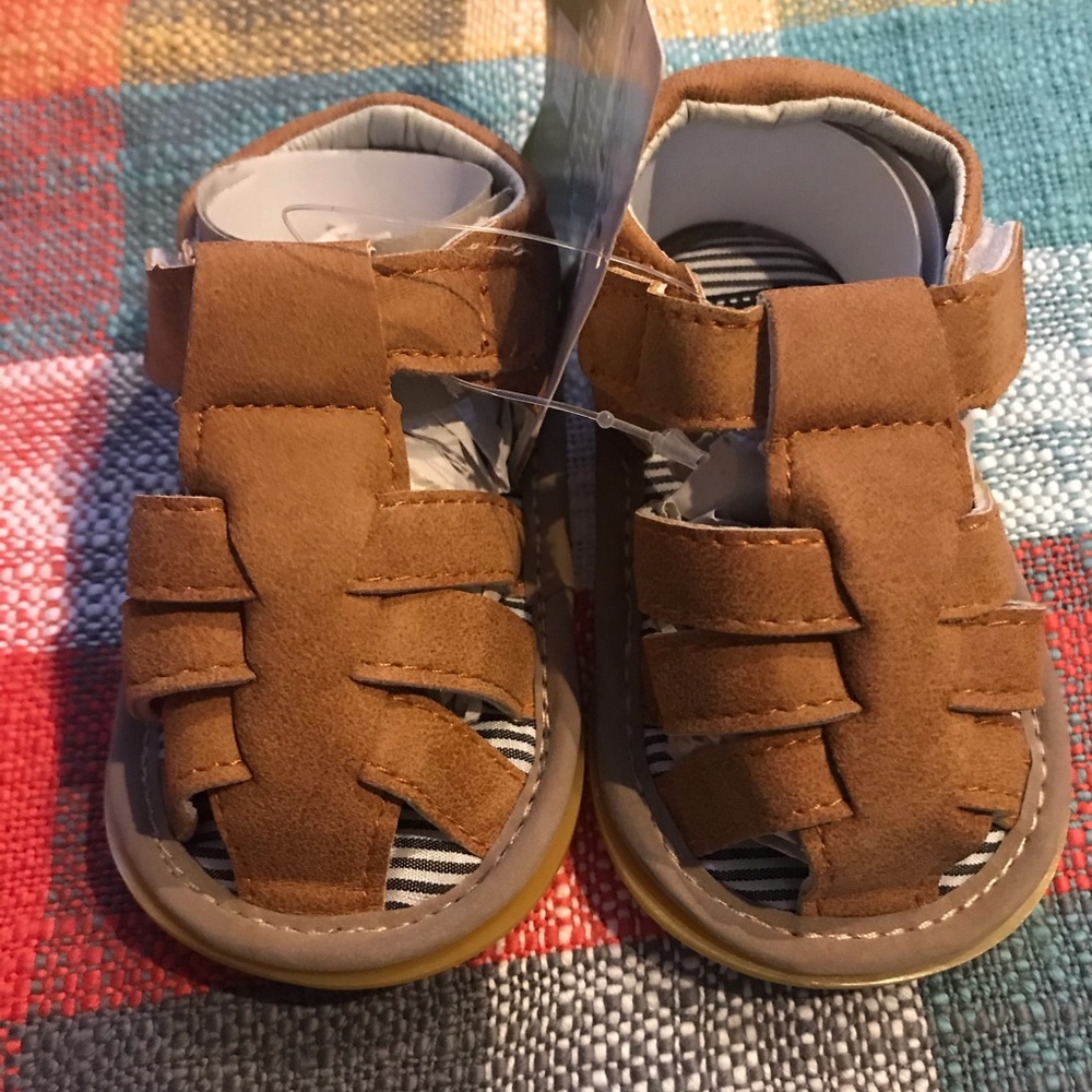 Baby fashion sandals. Faux Suede. 0-6 mos.